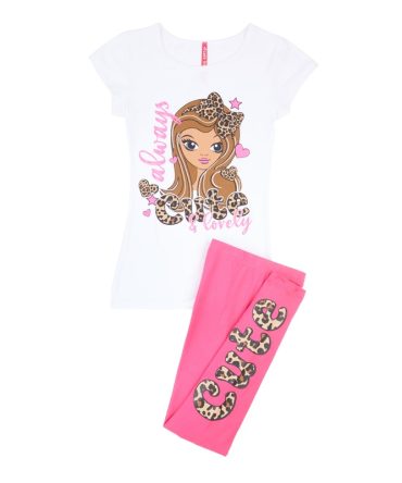 Girls Always Cute And Lovely Tee with Leggings