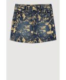 Little Girls Gauze Knit Tank Top and Striped Shorts