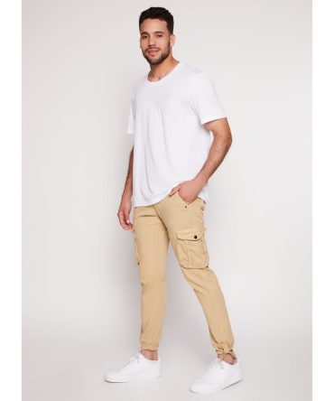 Mens Twill Cargo Pocket Joggers