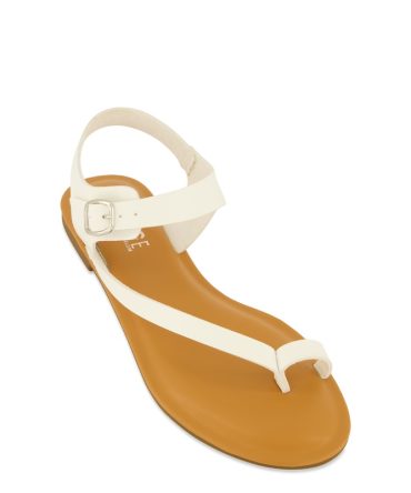 Toe Loop Asymmetrical Ankle Strap Sandals