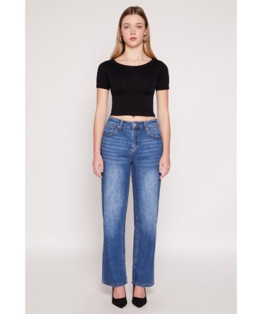WAX Whiskered 5 Pocket Straight Leg Jeans