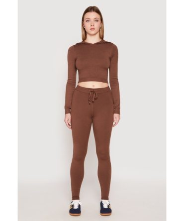 Daisy Brushed Knit High Waist Joggers