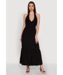 Elegant Sleeveless Plisse Empire Waist Dress