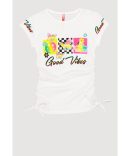 Little Girls Sunflower Smocked Peplum Top and Cargo Shorts