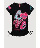 Girls Love Graphic Fringe Tee and Animal Print Shorts
