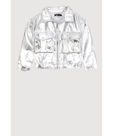 Little Girls Zip Front Faux Leather Jacket