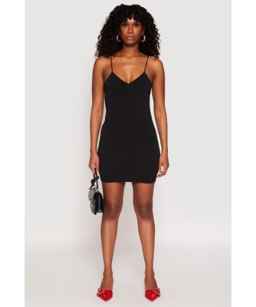 V Neck Cami Bodycon Dress
