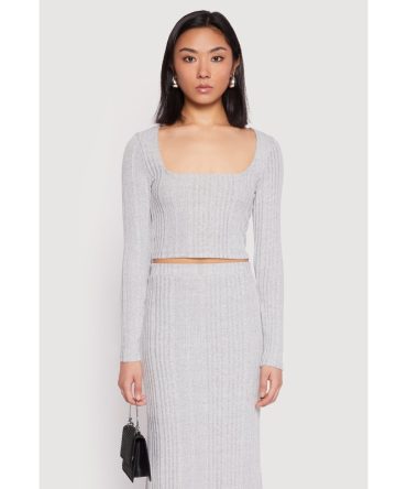 Almost Famous Brushed Knit Crop Top