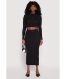 Almost Famous Textured Knit Wide Leg Pants