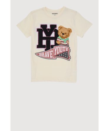 Boys Chenille Bear Graphic Tee