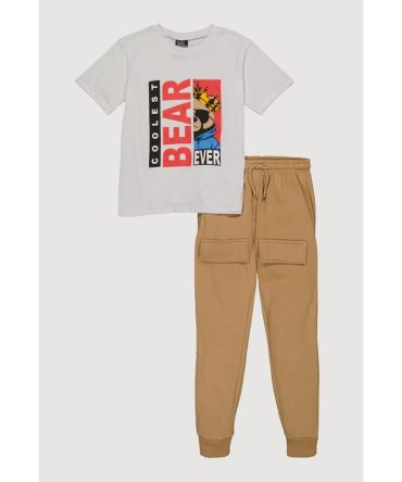 Boys Coolest Bear Ever Tee and Joggers