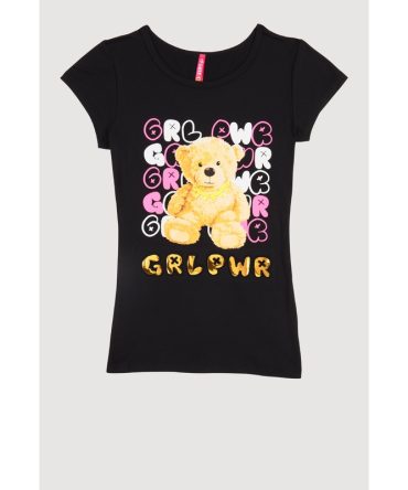 Girls GRL PWR 3D Foil Graphic Tee