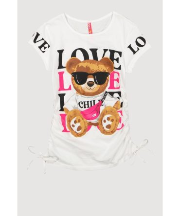 Girls Love Bear Graphic Tee