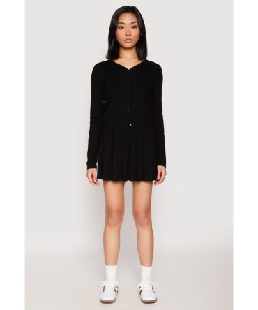 High Waist Pleated Skirt