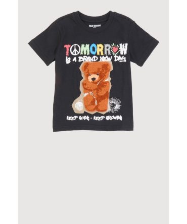 Little Boys Tomorrow Chenille Bear Graphic Tee