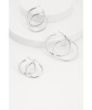 Metallic Wide Hoop Earrings