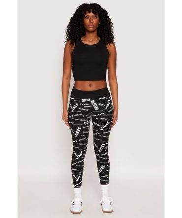 Printed Fleece High Waisted Leggings