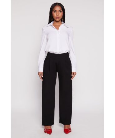 Scuba Wide Leg Dress Pants