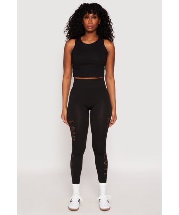 Seamless Laser Cut Love High Waist Leggings