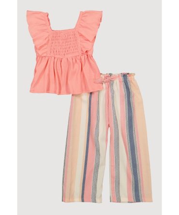 Toddler Girls Smocked Blouse and Pants
