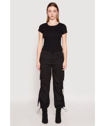 Toggle Drawstring Hem Cargo Pants