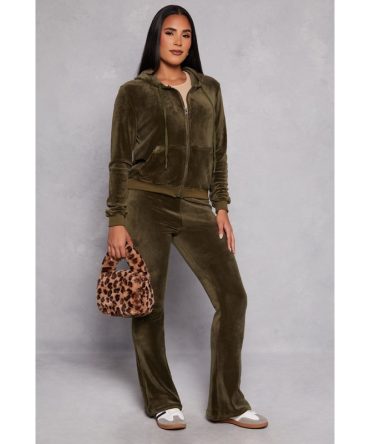 Velour Boot Cut Pants