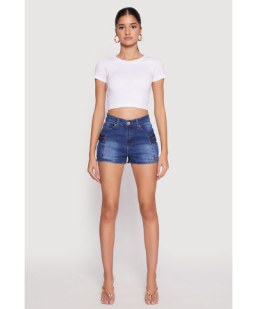 WAX Cargo Pocket Denim Shorts