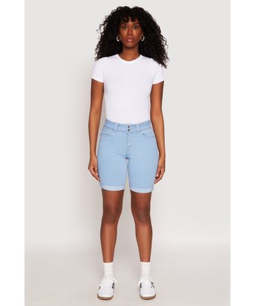 WAX Fixed Cuff Bermuda Denim Shorts