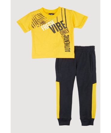 Baby Boys 12-24M Fresh Vibe Only Graphic Tee and Joggers