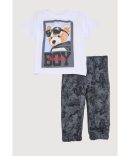 Denim Camouflage Cargo Pocket Drawstring Joggers