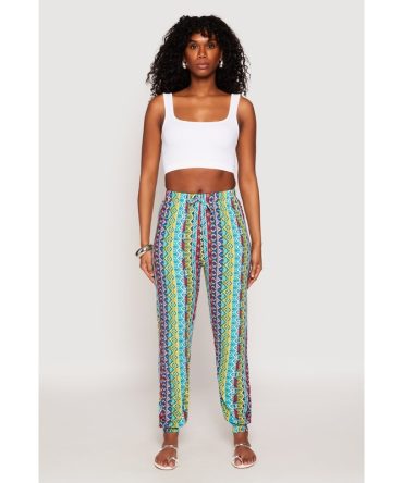 Boho Border Print Joggers