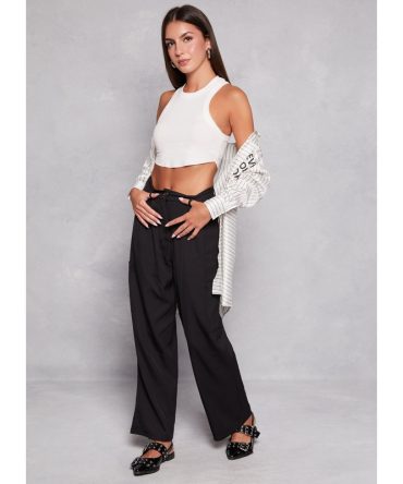Crepe Knit Side Pocket Trousers