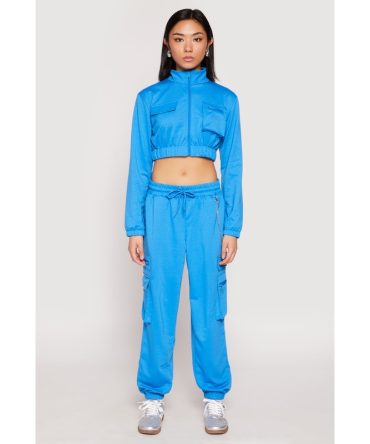 French Terry Chain Detail Cargo Joggers