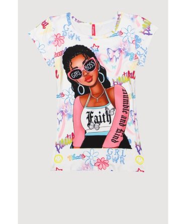 Girls Faith Graphic Short Sleeve Top