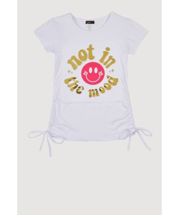 Girls Not In The Mood 3D Foil Ruched Top