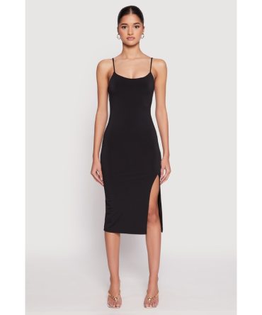 Side Slit Cami Midi Dress