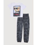 Girls Ombre Bear Graphic Distressed Jean Jacket