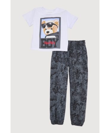 Toddler Boys Mamas Boy Bear Tee and Sweatpants