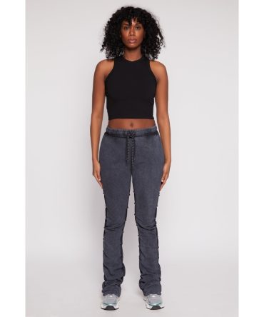 Acid Wash Stacked Sweatpants