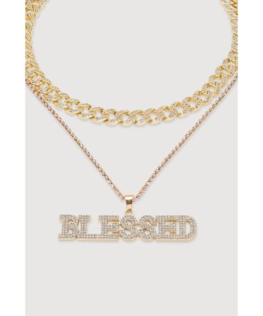 Blessed Cubic Zirconia Layered Necklace