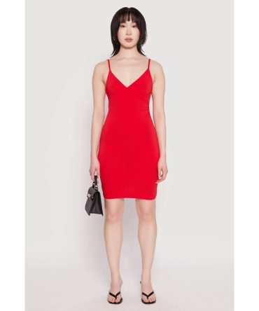 Crepe Knit Cami Wrap Dress