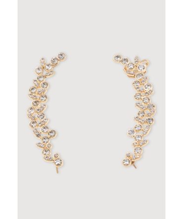 Cubic Zirconia Ear Climber Earrings