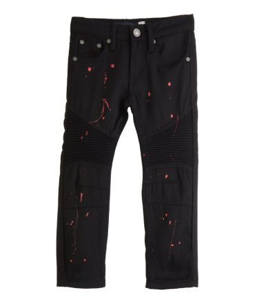 Little Boys Paint Splatter Moto Jeans