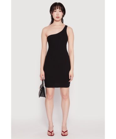 One Shoulder Mini Bodycon Dress
