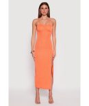 Ribbed V Neck Halter Dress