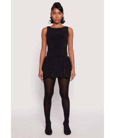 Ruched Mini Bubble Dress