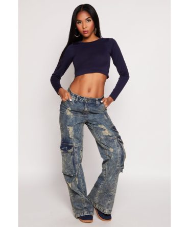 Spoon Jeans Vintage Wash Cargo Jeans