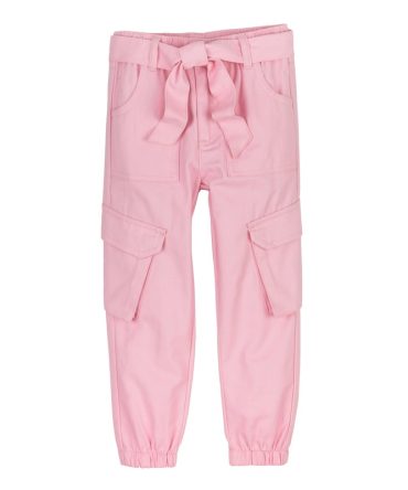 Toddler Girls Twill Belted Pants