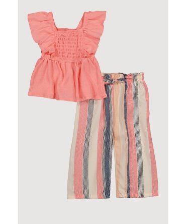Baby Girls 12-24M Smocked Blouse and Pants