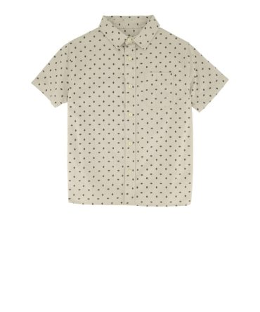 Boys Printed Pocket Detail Button Front Shirt